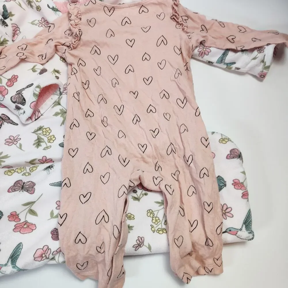 Baby Girl 6-12M Cozy Sleep Sack Bundle Old Navy Floral